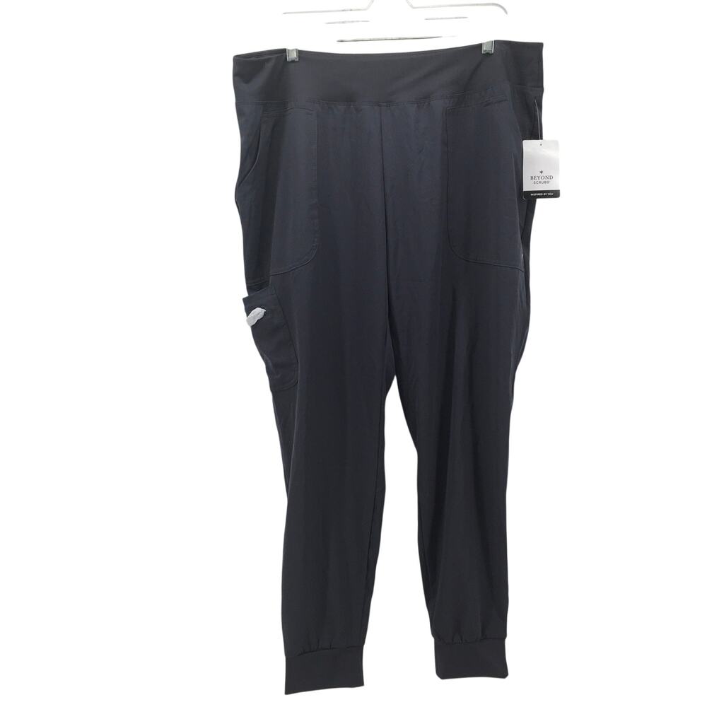 Beyond Scrubs Serena Jogger Scrub Pants 10-Pocket Utility XL NEW Pewter Grey
